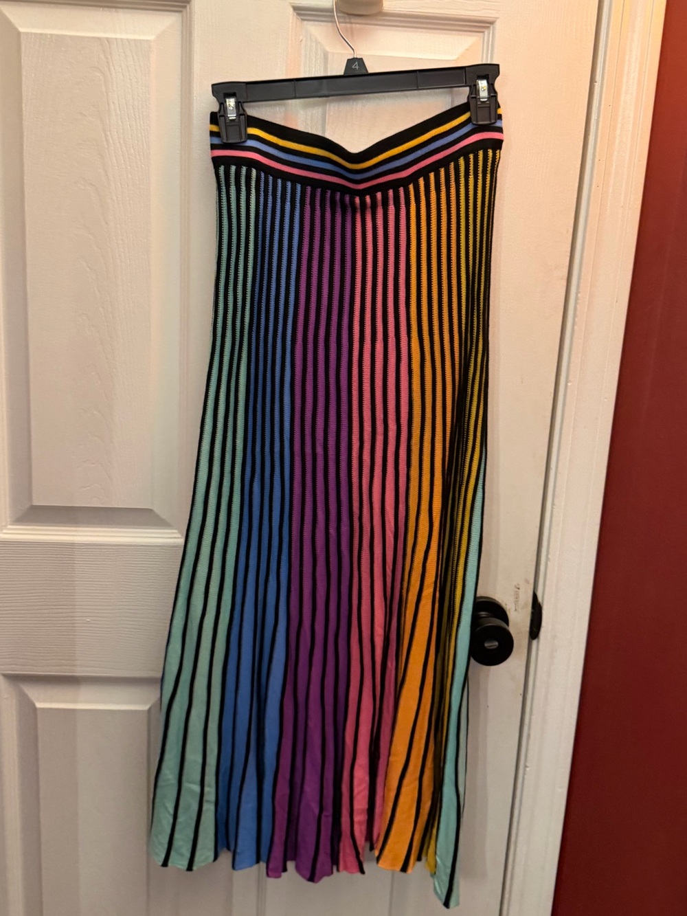 New York & Company Multicolor Vertical Stripe Maxi Skirt